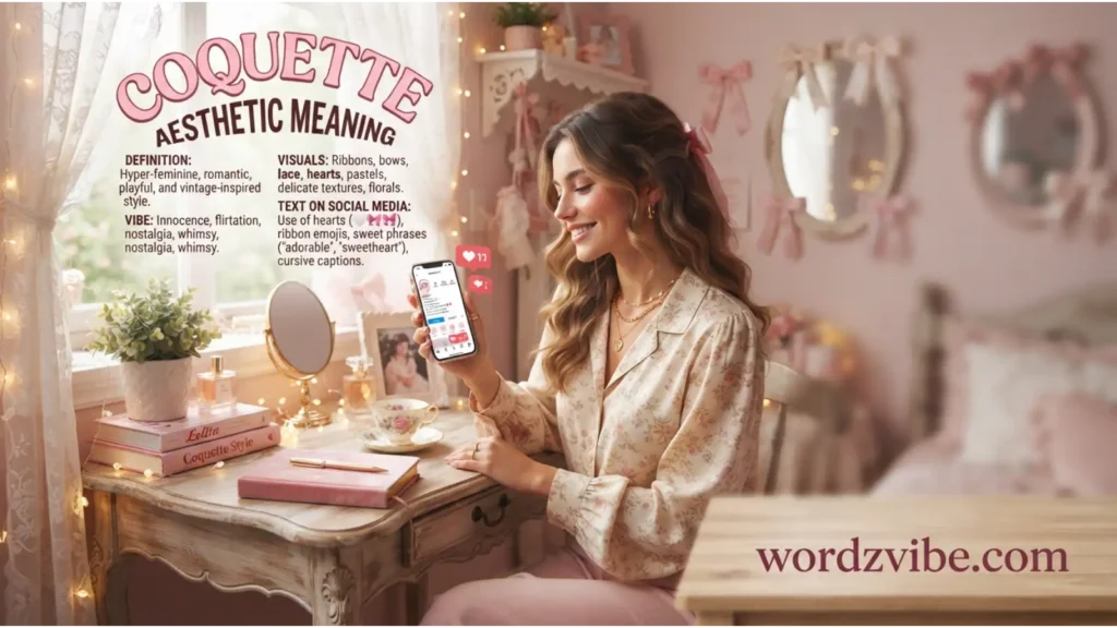Coquette Aesthetic Meaning in Text on Social Media
