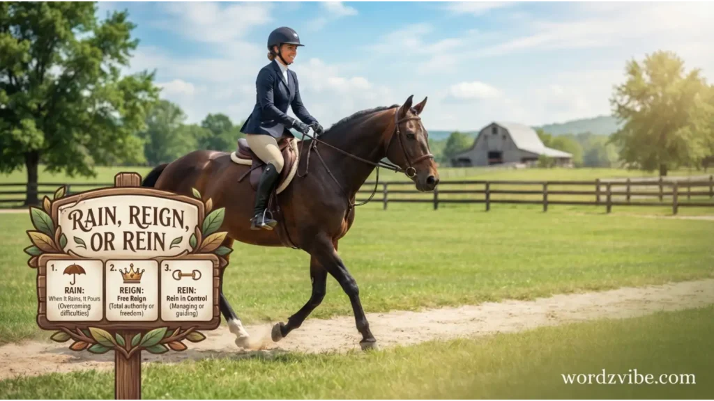 Rain, Reign, or Rein in Idioms and Expressions