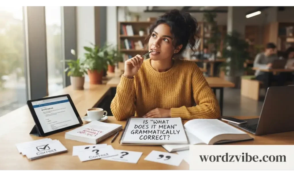 Is “What Does It Mean” Grammatically Correct?