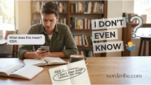 IDEK Meaning in Text