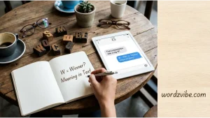 W Meaning in Text