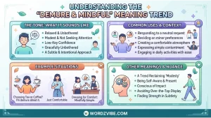 Demure and Mindful Meaning Trend