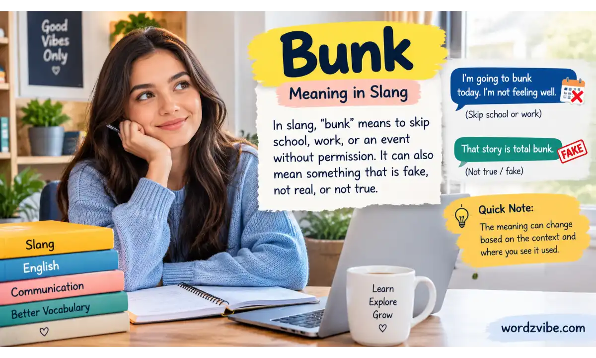 bunk meaning slang