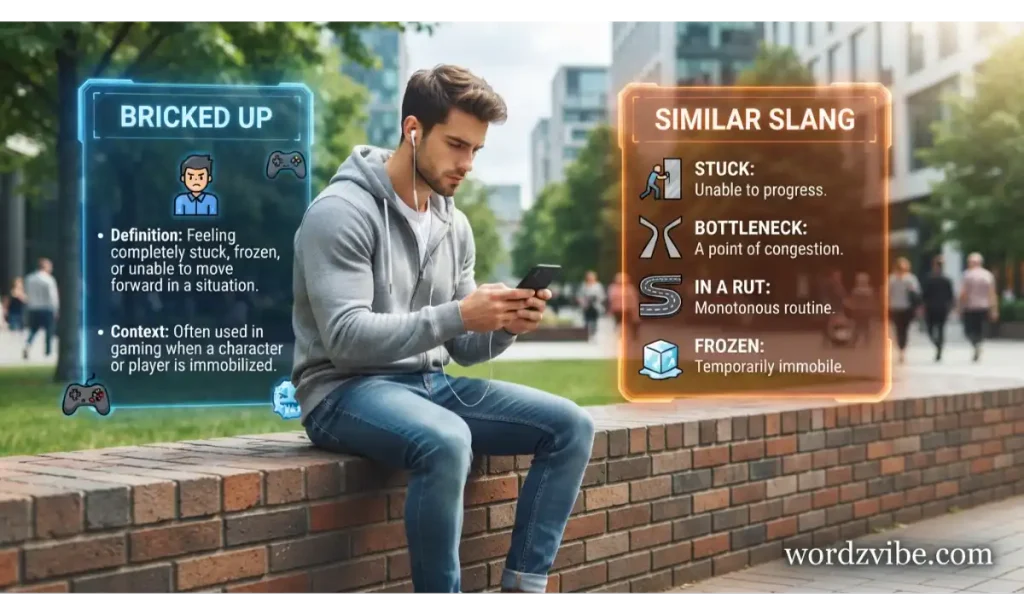 Bricked Up vs. Similar Slang